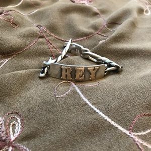 Sterling silver and gold men’s bracelet.